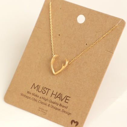 Must Have - Classic Antler Pendant Necklace