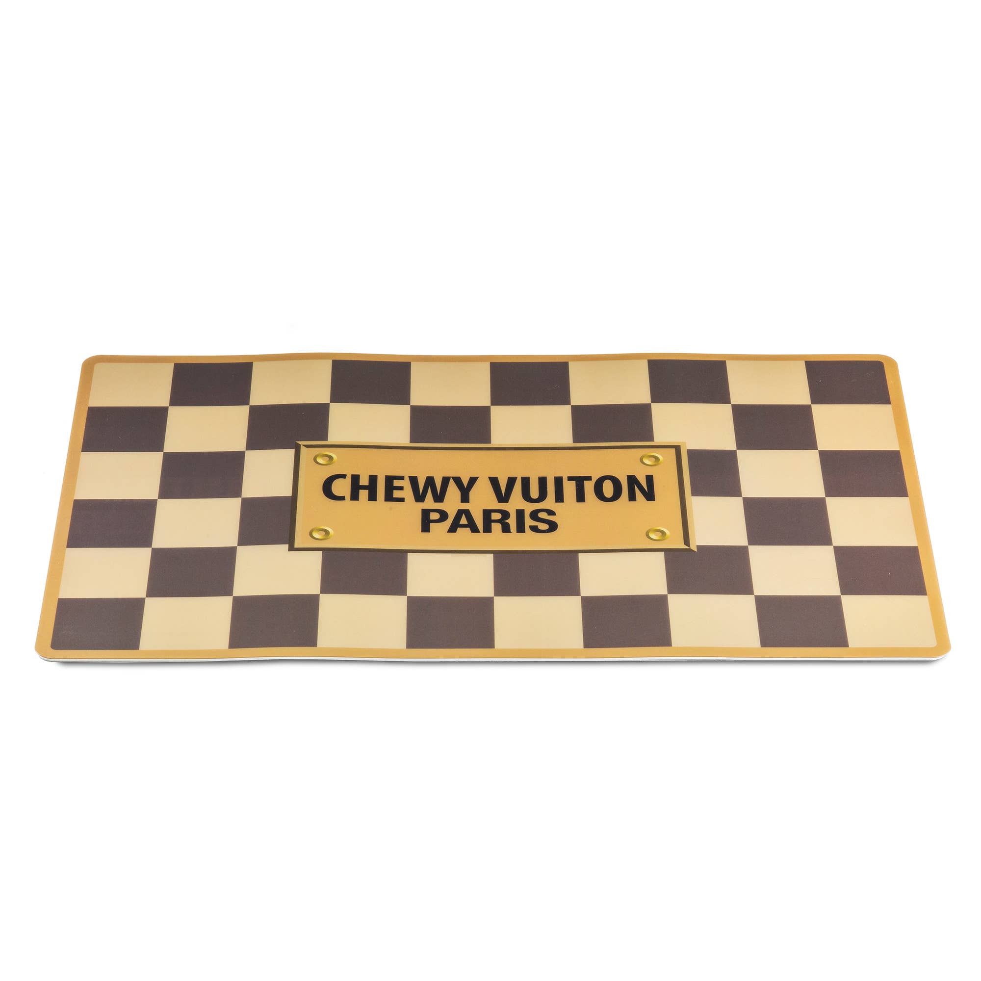 Haute Diggity Dog - Checker Chewy Vuiton Placemat - Dog Mat