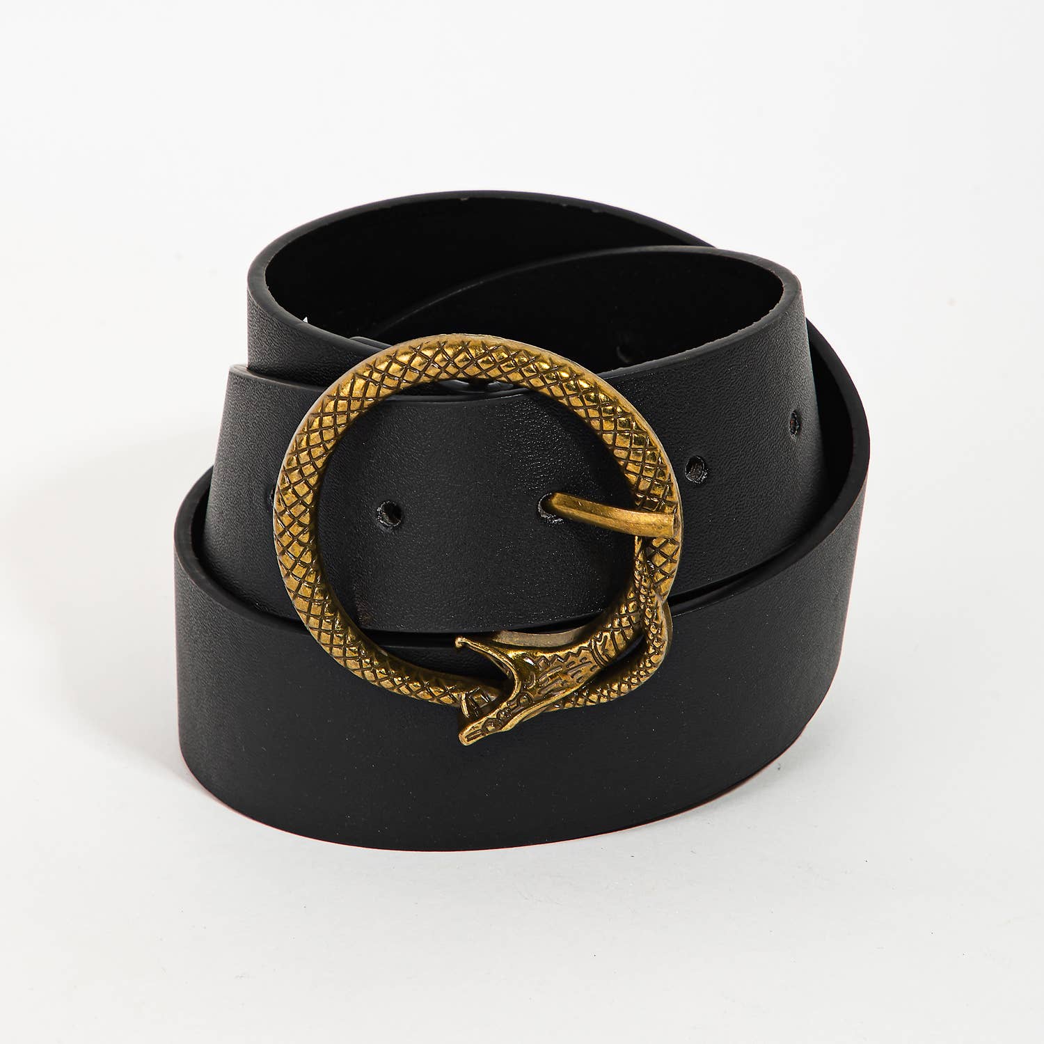 Circle Snake Buckle  Fashion Belt
