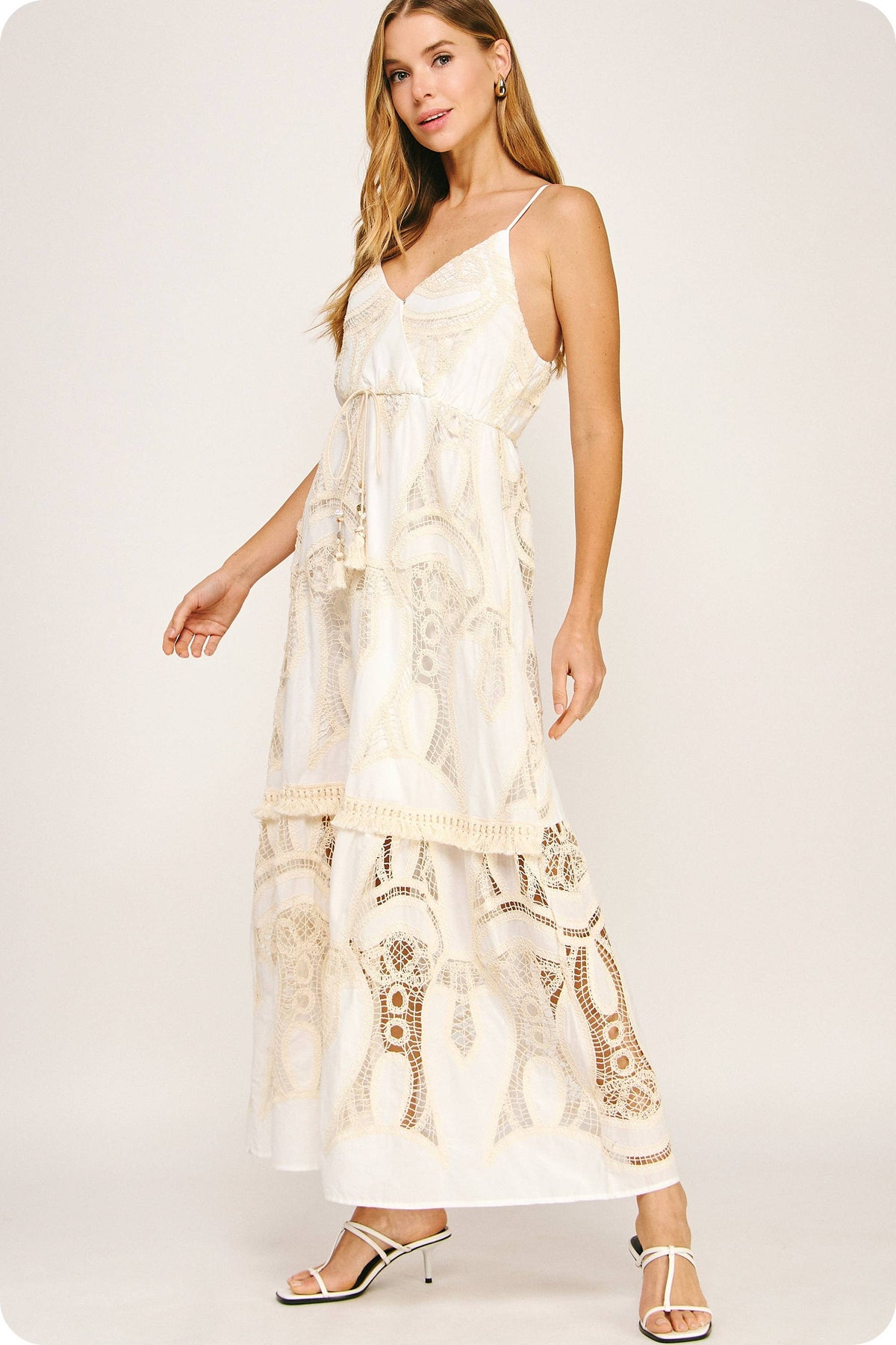 Crochet Lace Maxi Dress