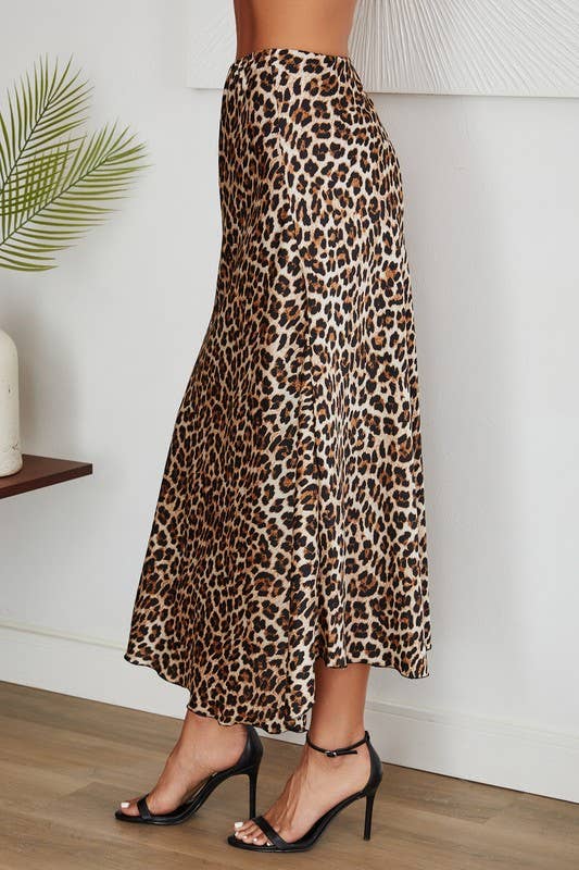LEOPARD PRINT MAXI SKIRT