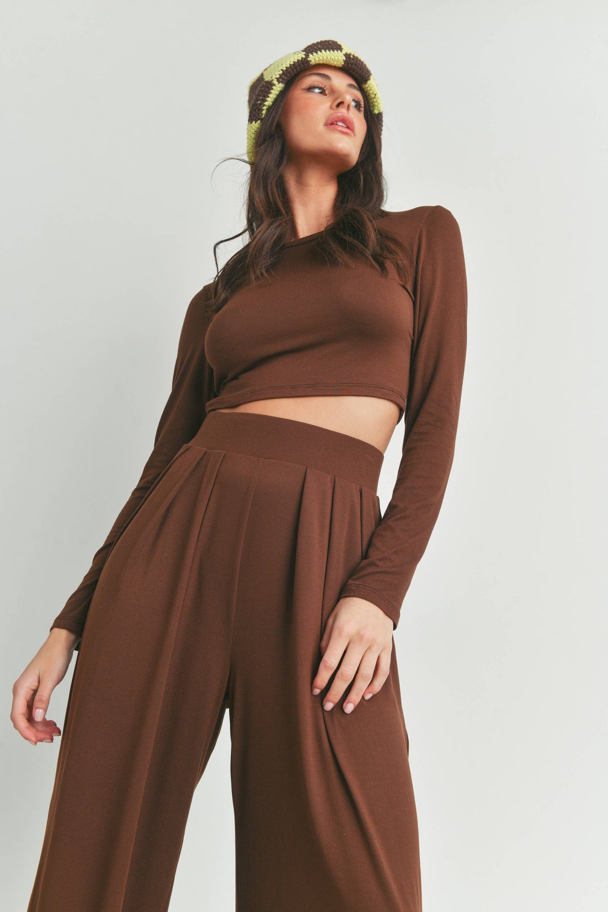 Rust long sleeve top and pant set