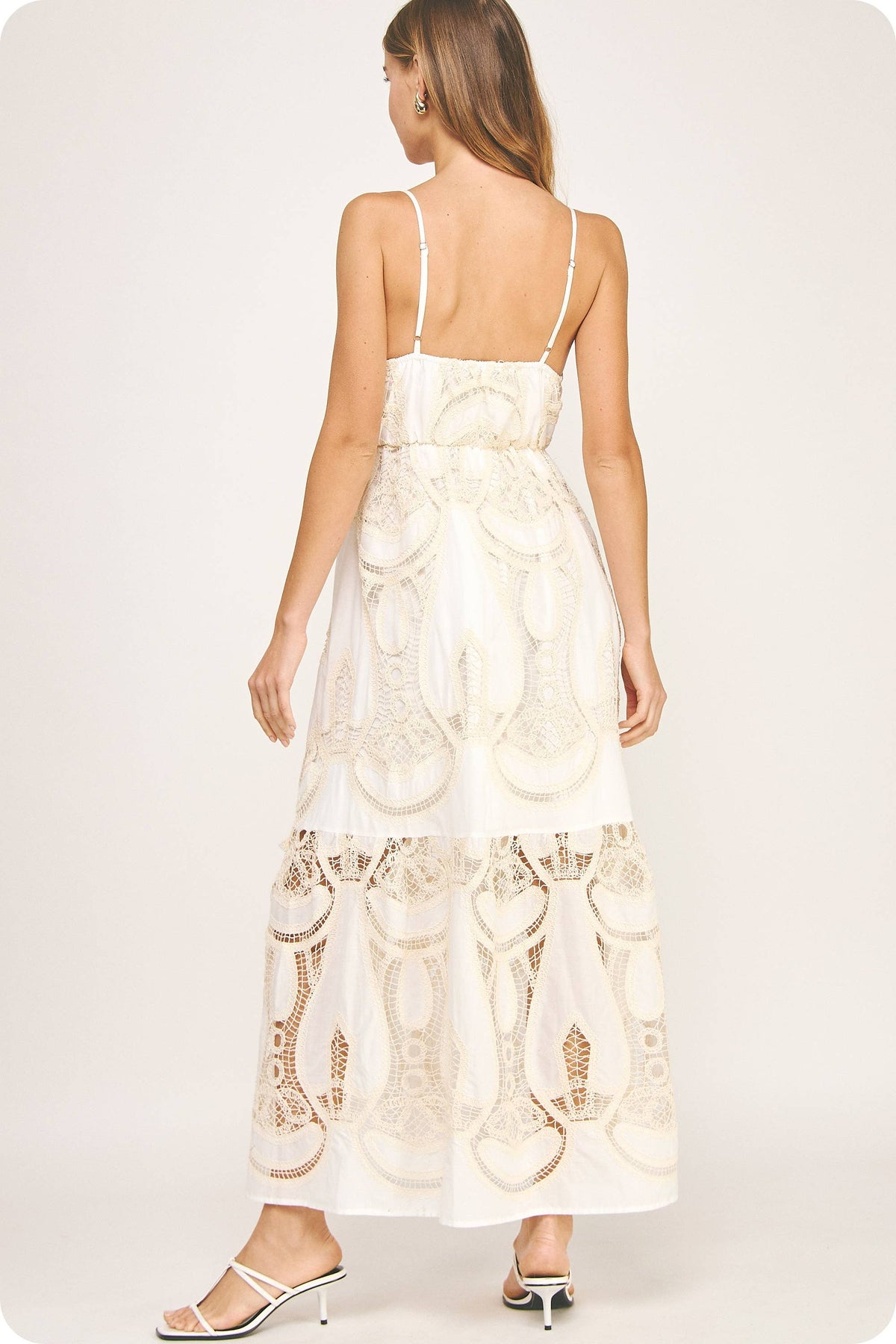 Crochet Lace Maxi Dress