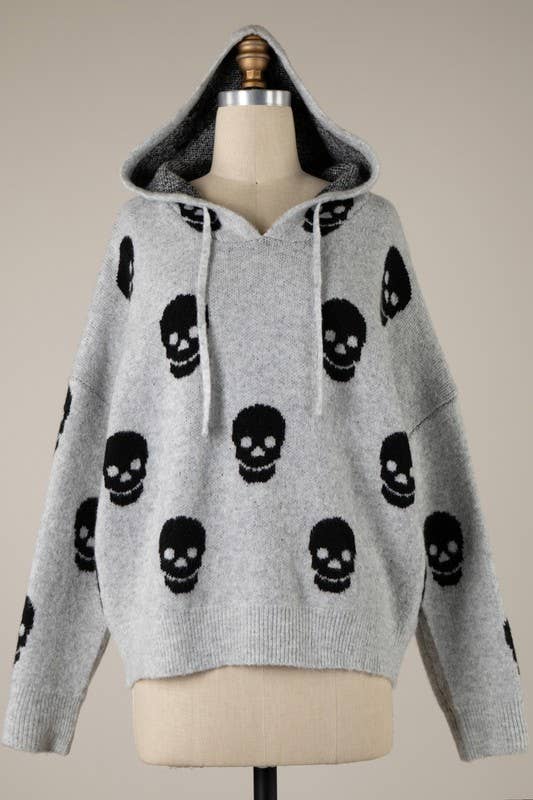 Skull Knit Hoodie