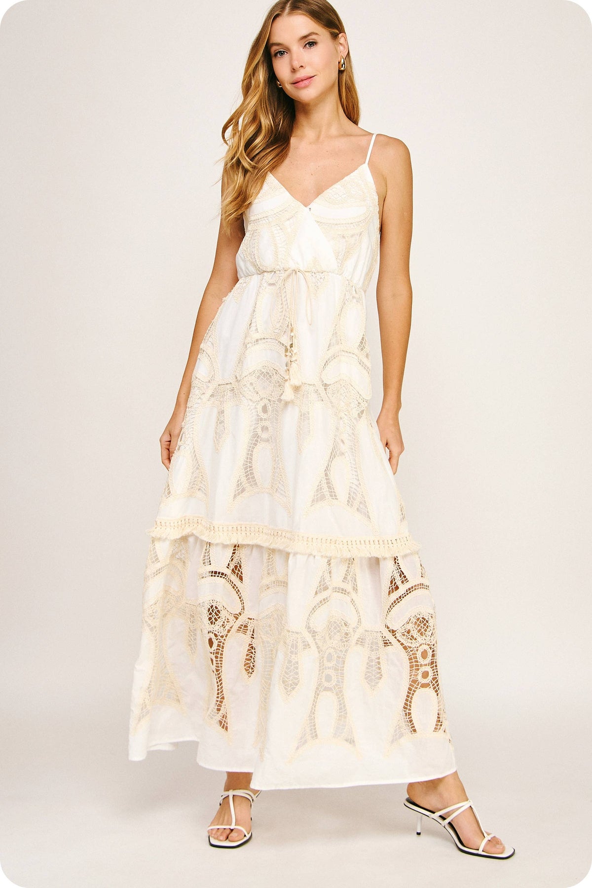 Crochet Lace Maxi Dress