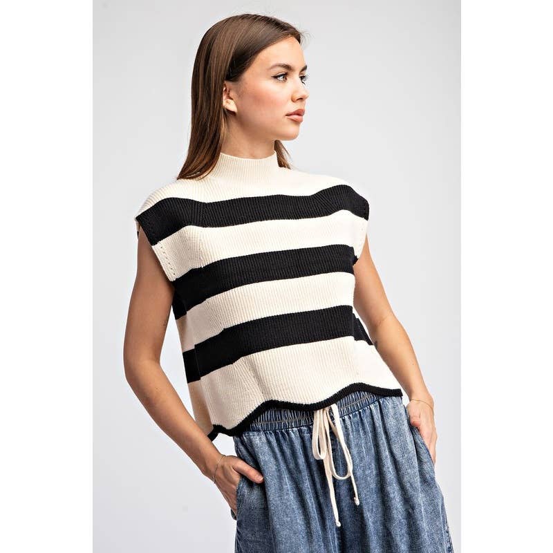 Striped sweater top