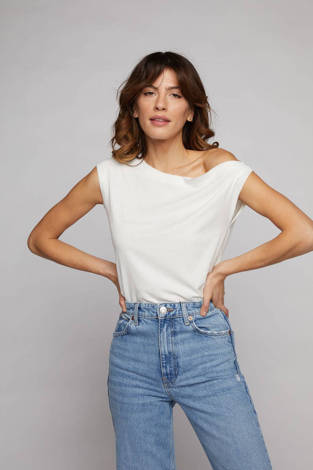 Drop Shoulder Top - Off White