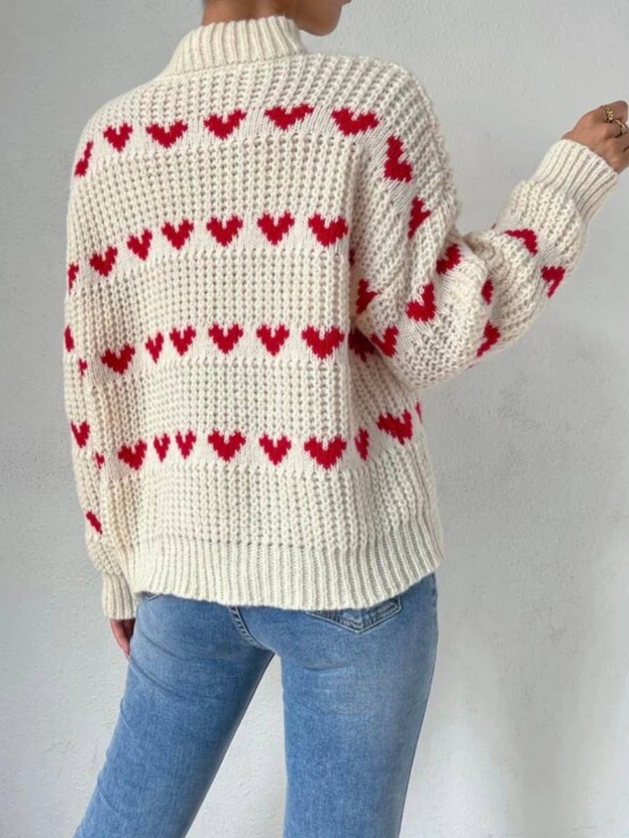 LOOSE LOVE JACQUARD PULLOVER SWEATER