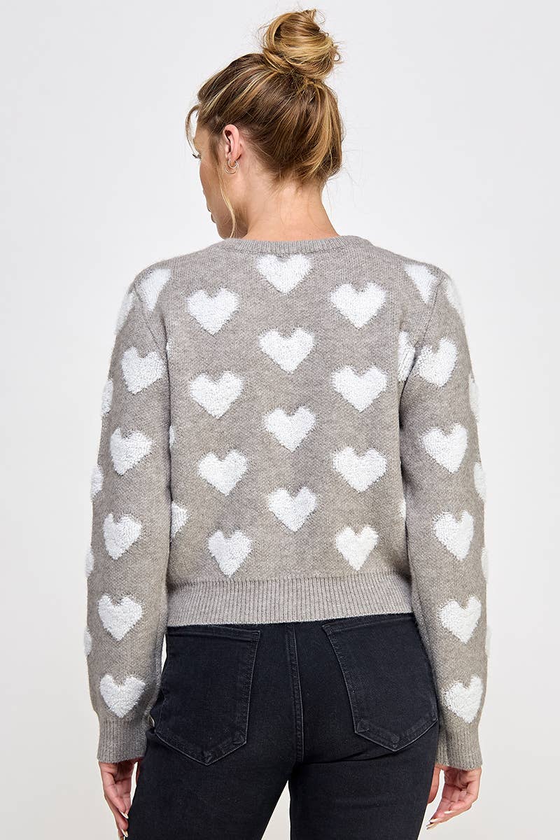Allie Rose - Raised Heart Long Sleeve Pullover