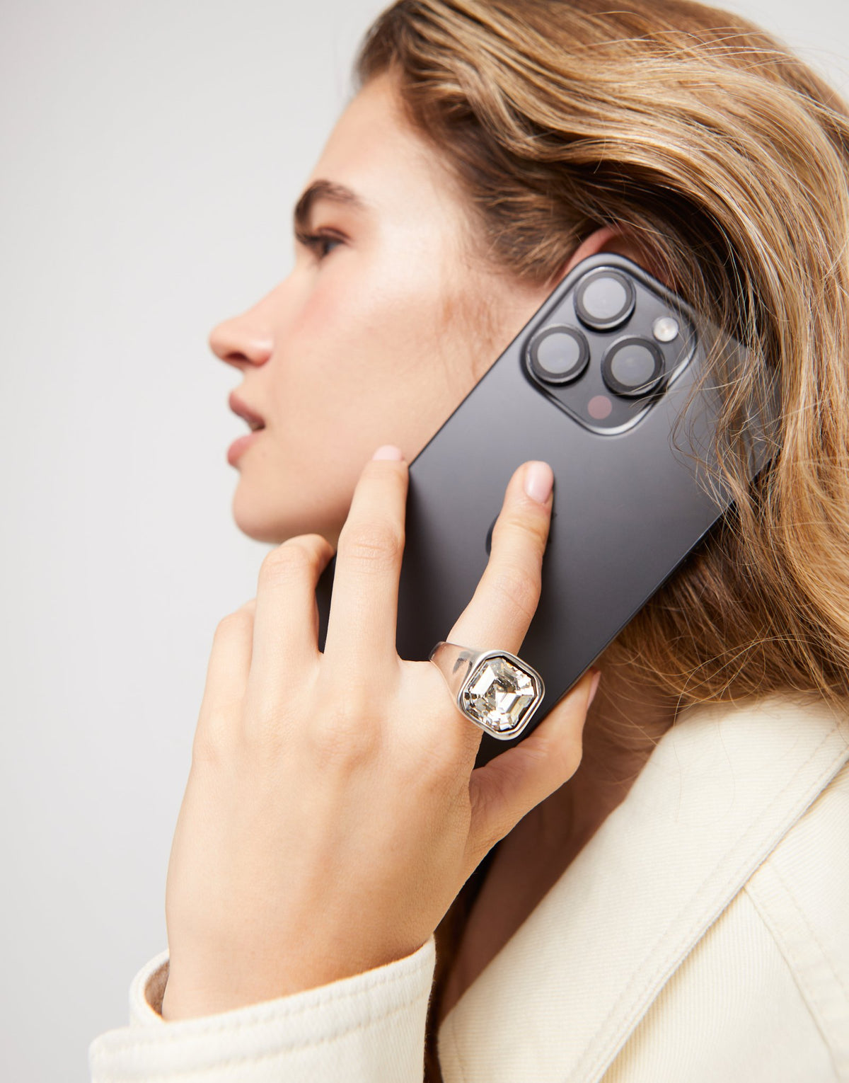 UNOde50- Silver Ring with Crystal