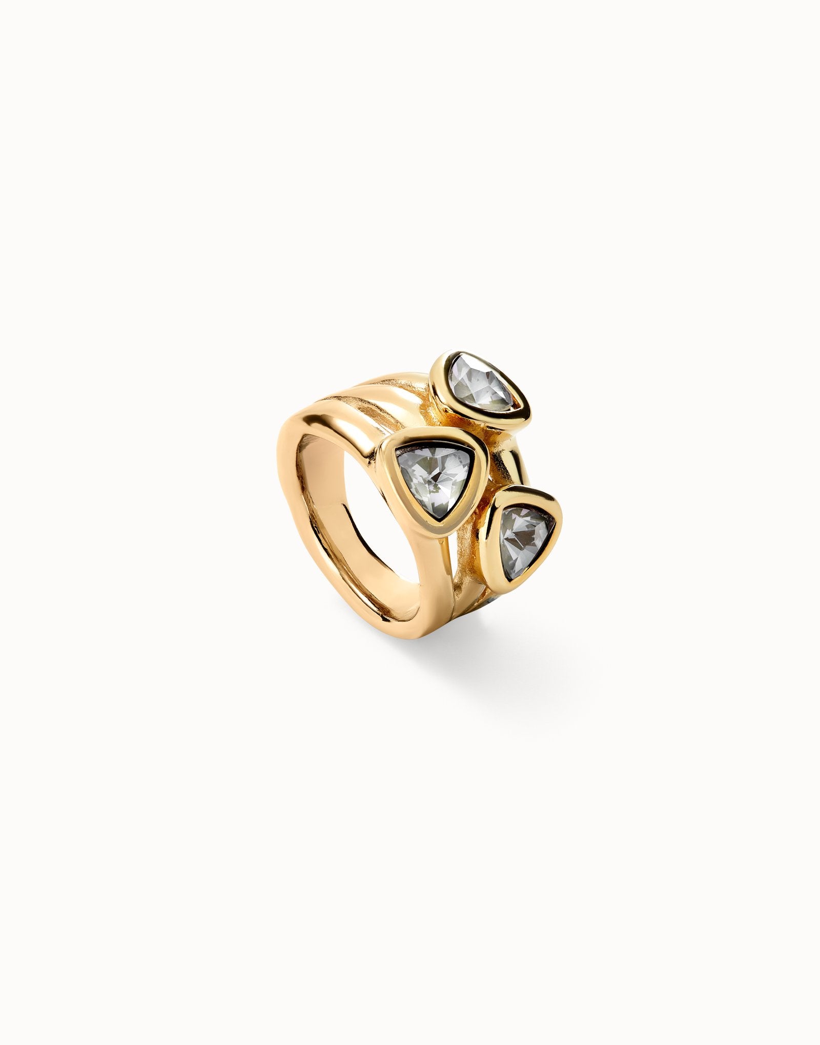 Unode50 Ring with multicolor crystals