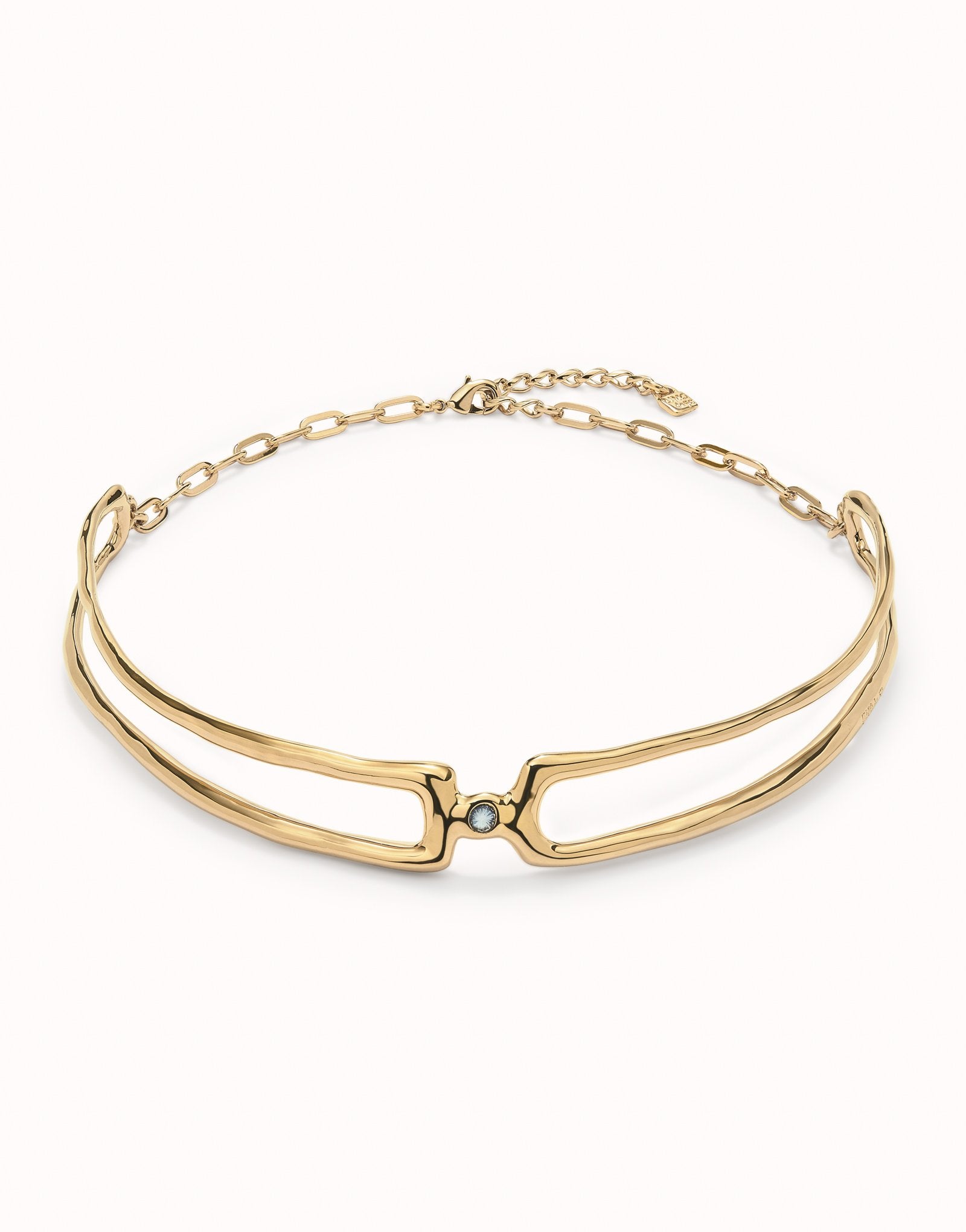 UNODE50 Choker necklace with white topaz
