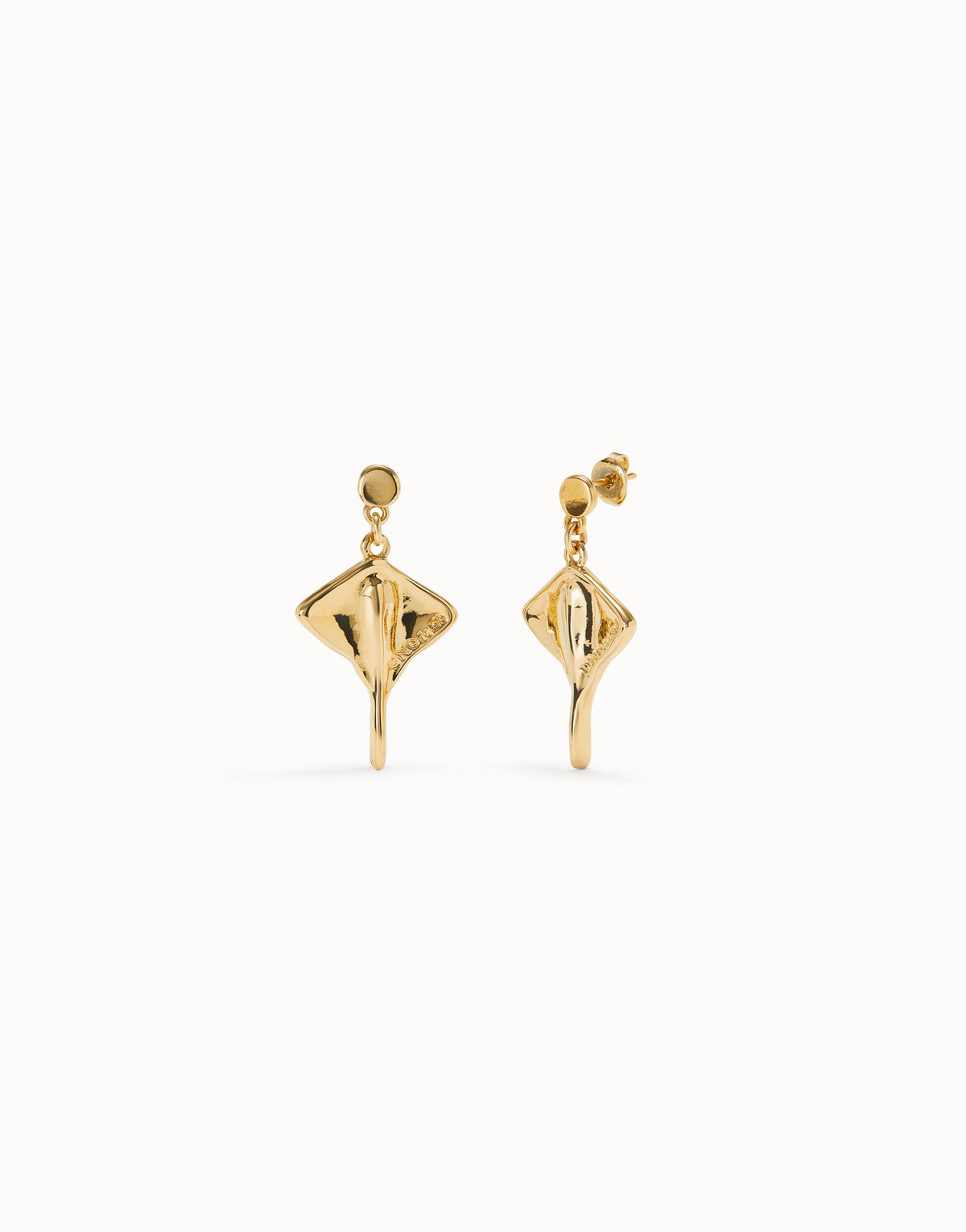 UNODE50 Manta ray-shaped drop earrings