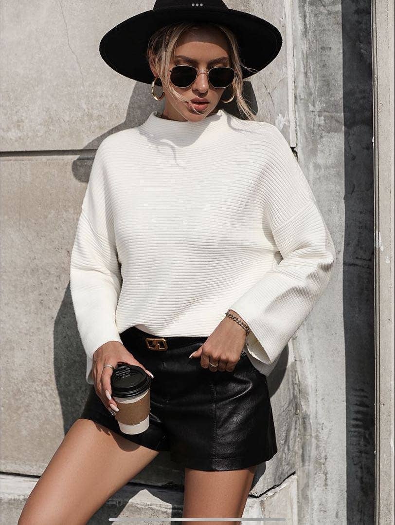 Retro Knit ribbed sweater
