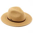 Suede Band Trim Panama Sun Hat