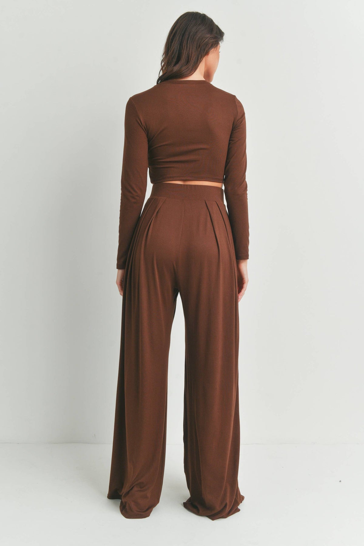 Rust long sleeve top and pant set