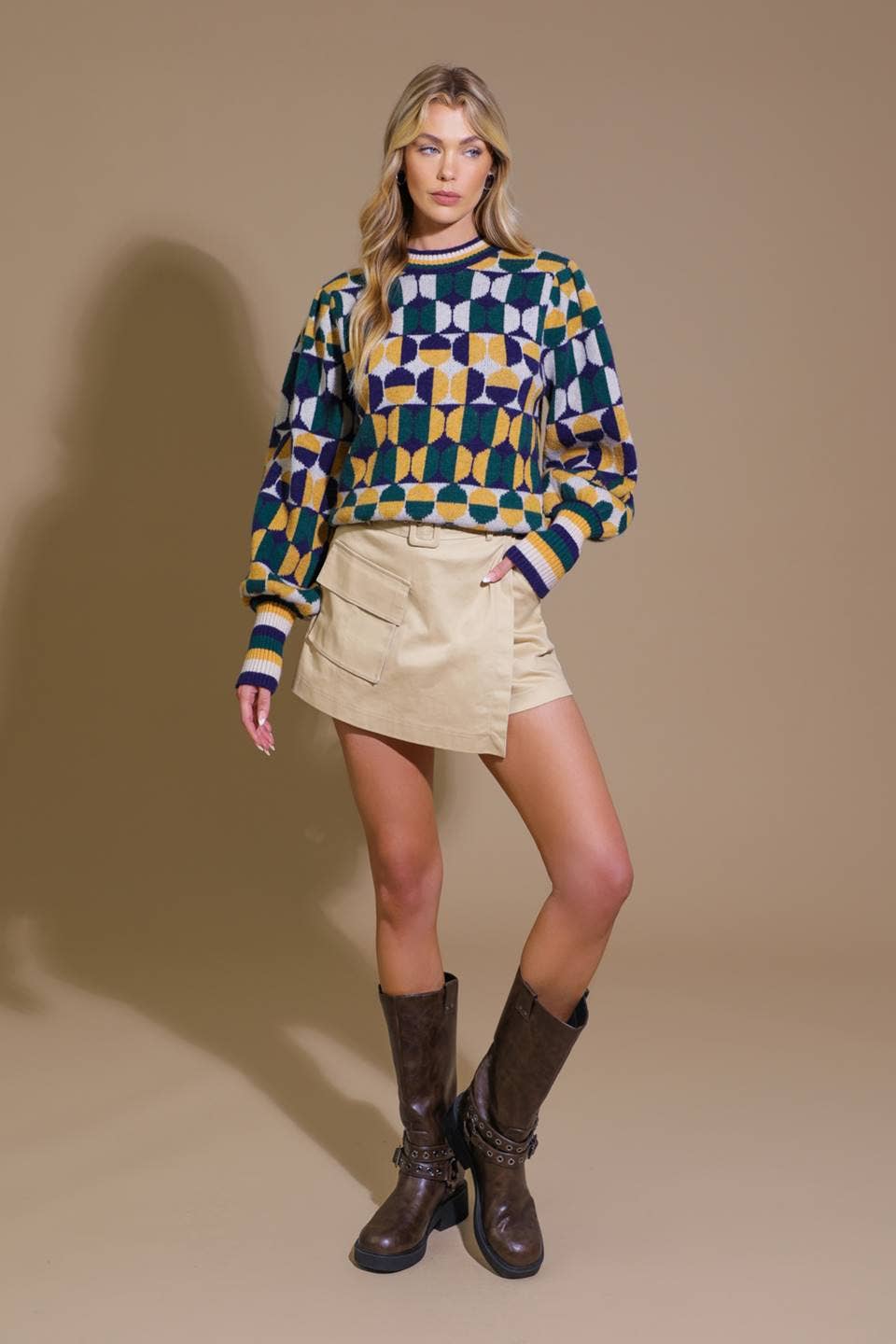 Multi Circle Jacquard Sweater