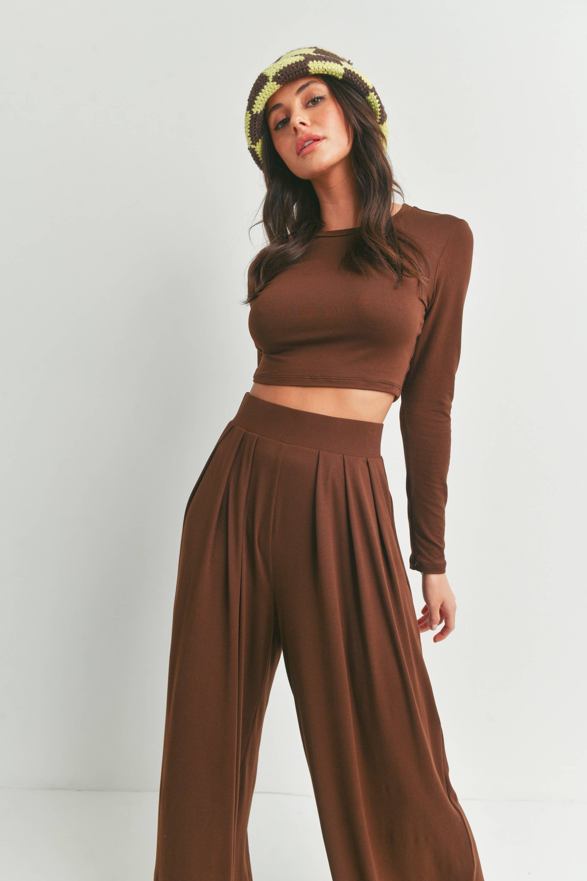 Rust long sleeve top and pant set