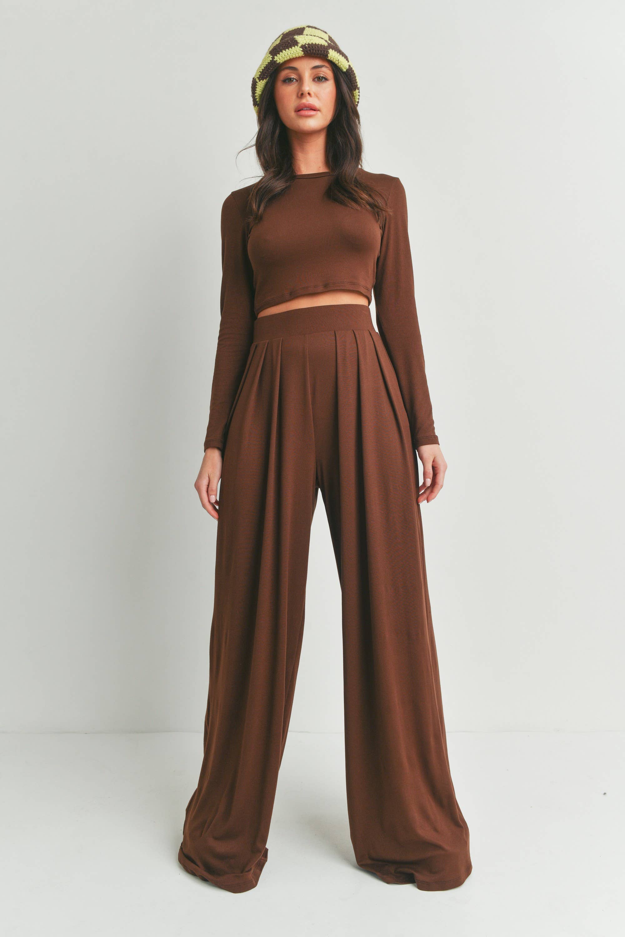 Rust long sleeve top and pant set