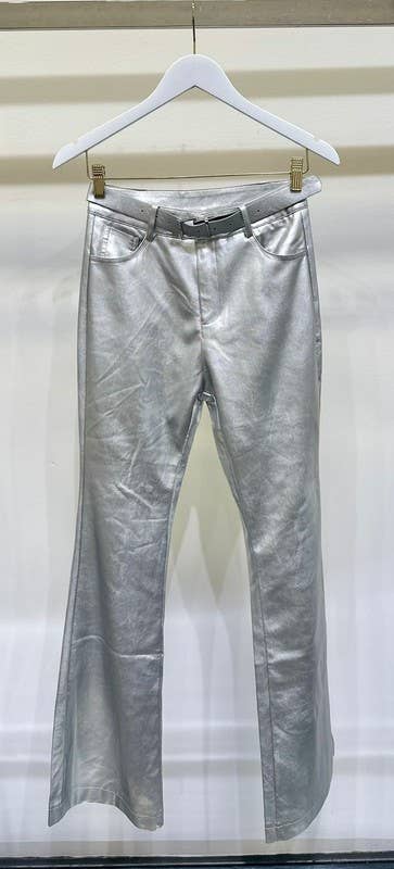 Gold Bell Bottom Pant with Belt