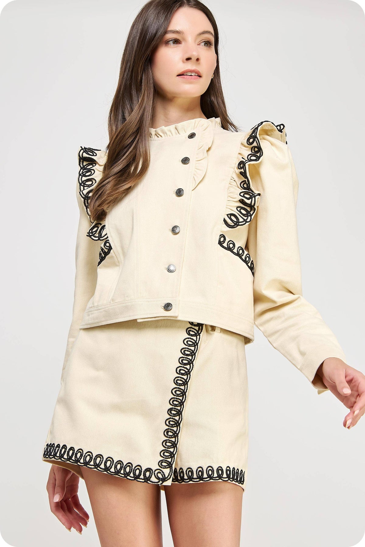 Embroidery Detail Skort