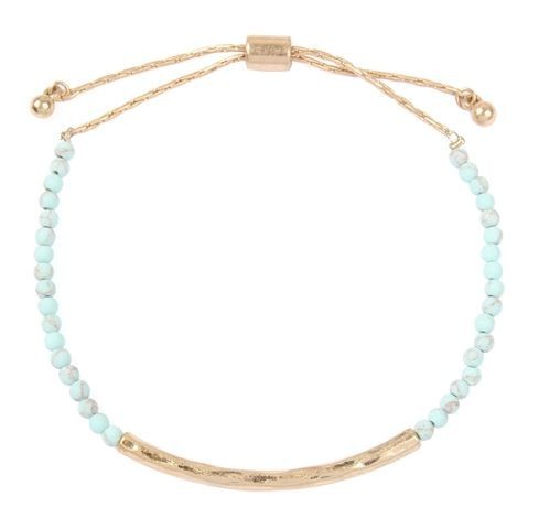 BJB - Natural Stone Beads Slider Bracelet