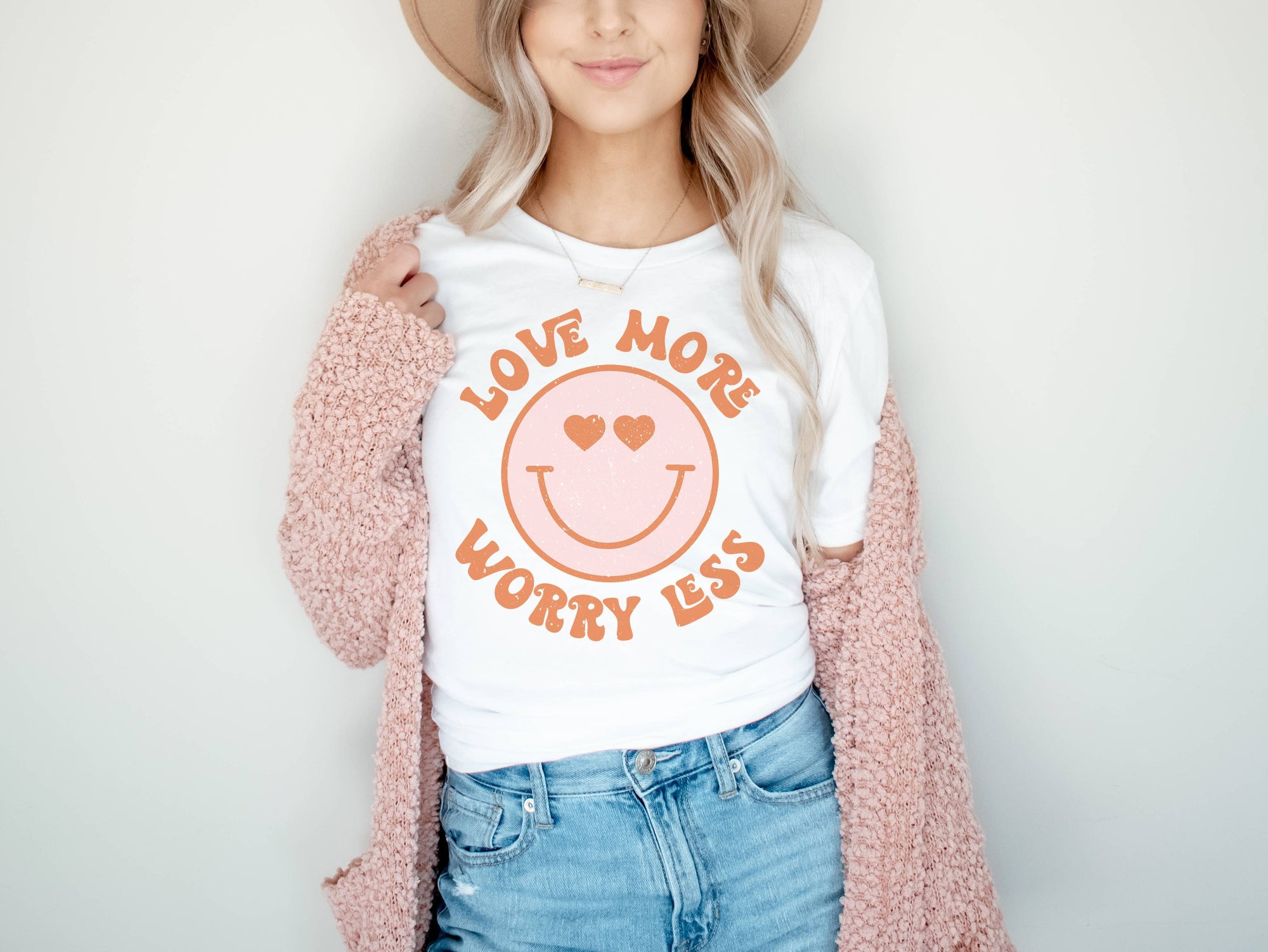 Amy Anne Apparel Inc - Smiley Love More | Valentines Day Graphic Tee