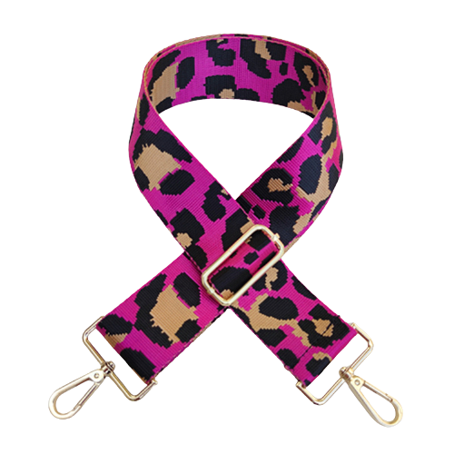 Thomas and Lee Company - Hot Pink Cheetah "Guitar" Bag Strap