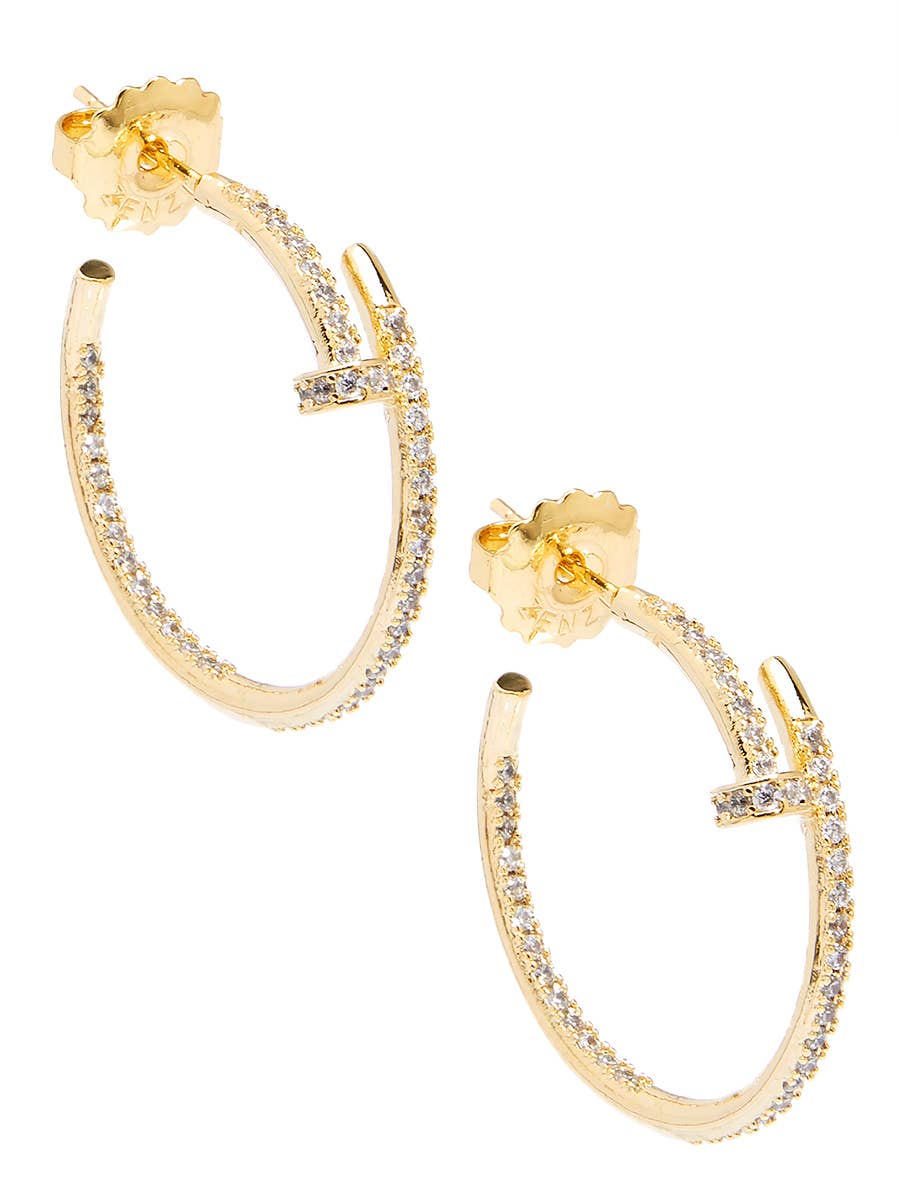 ZENZII Jewelry - Pavé Crystal Wrap Hoop Earring