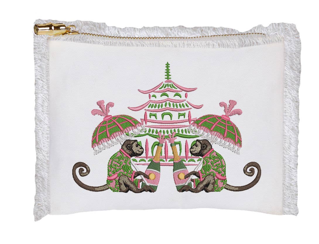 Fringe Flat Zip - Champagne Monkeys