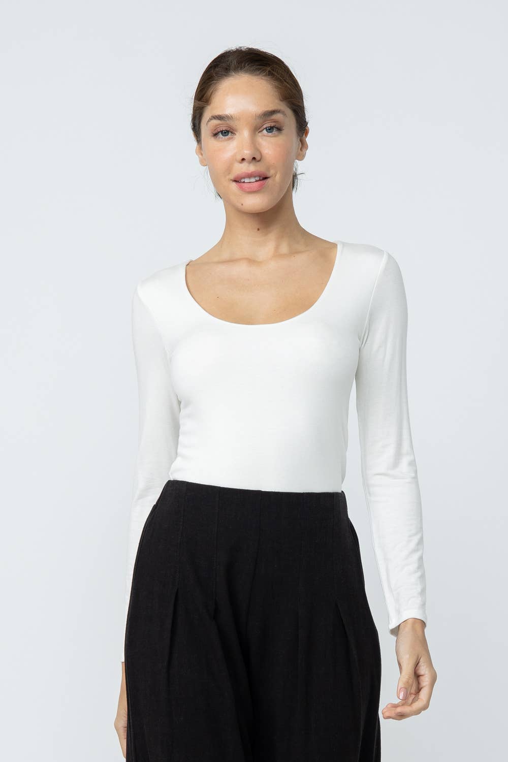 Double Layered U Neck Top