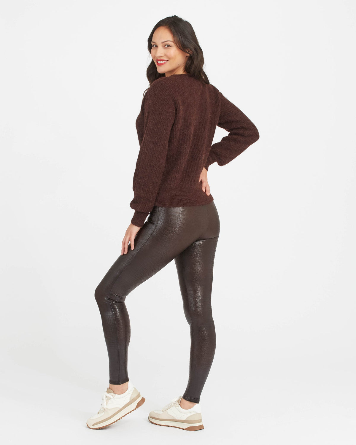 Spanx Faux Leather Croc Shine Leggings