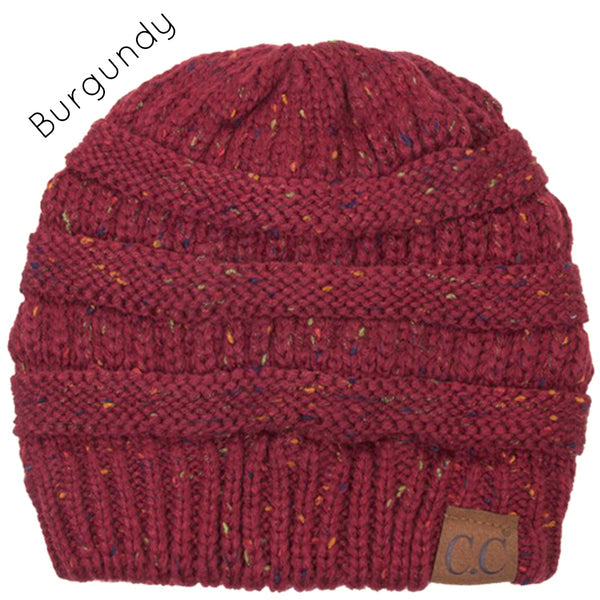 Classic Ribbed Knit Solid Color Beanie