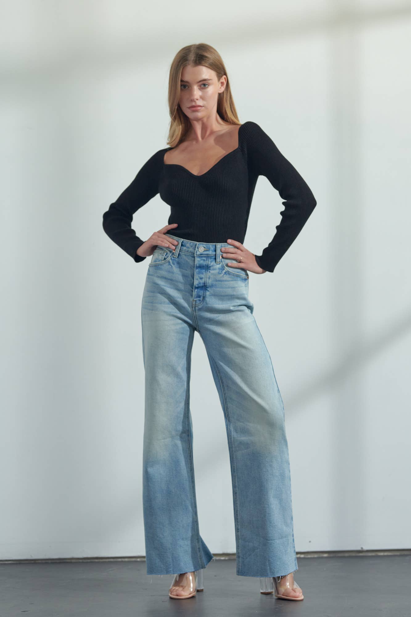 Artemis 90' vintage stretch wide jeans