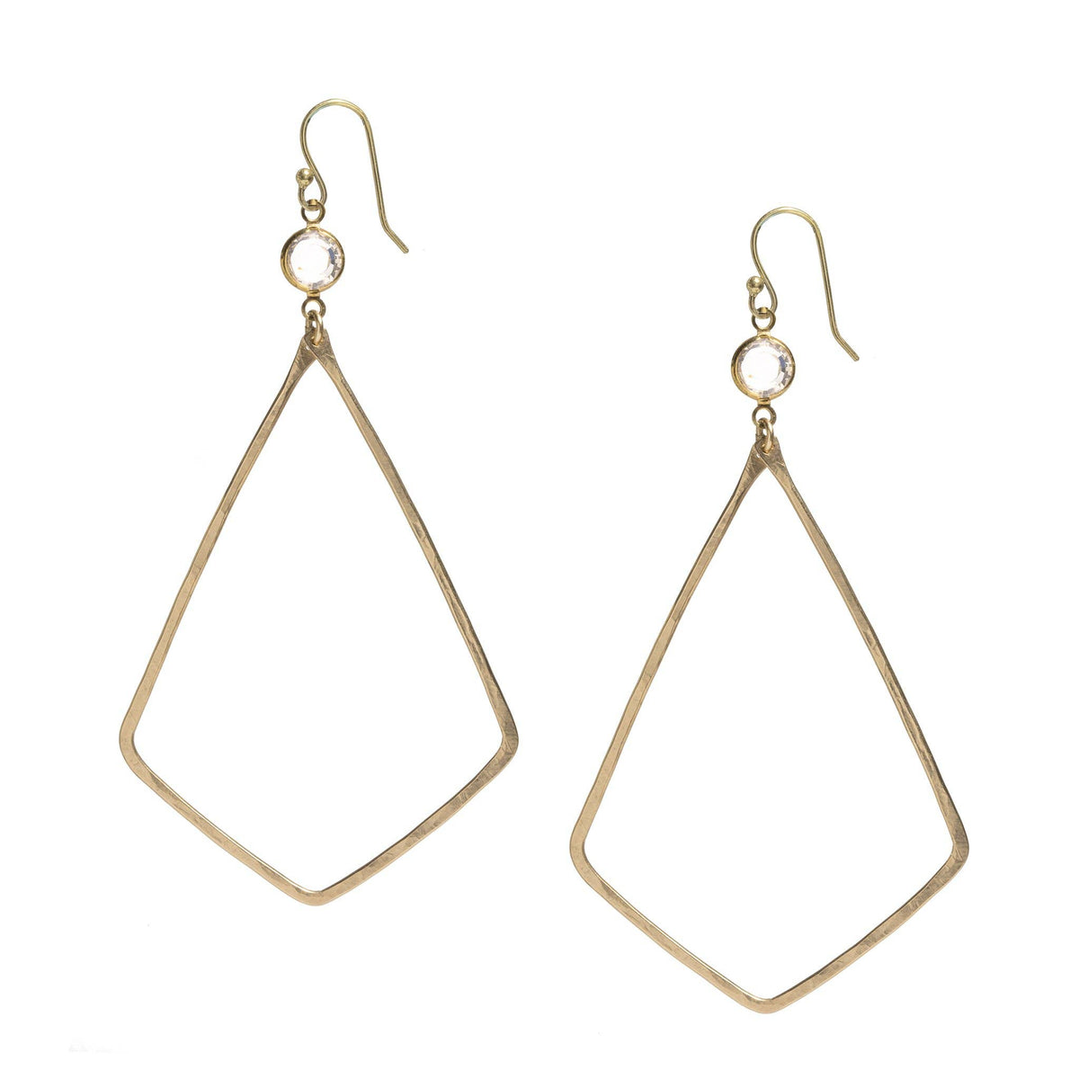 Amy Jennings - Diamond-Shaped Earrings GOLD FILLED