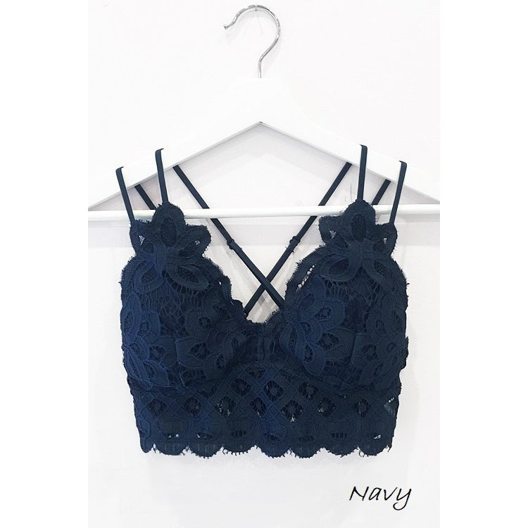 Vanilla Monkey - Scalloped Lace Cami Bralette - Blue Jeans and