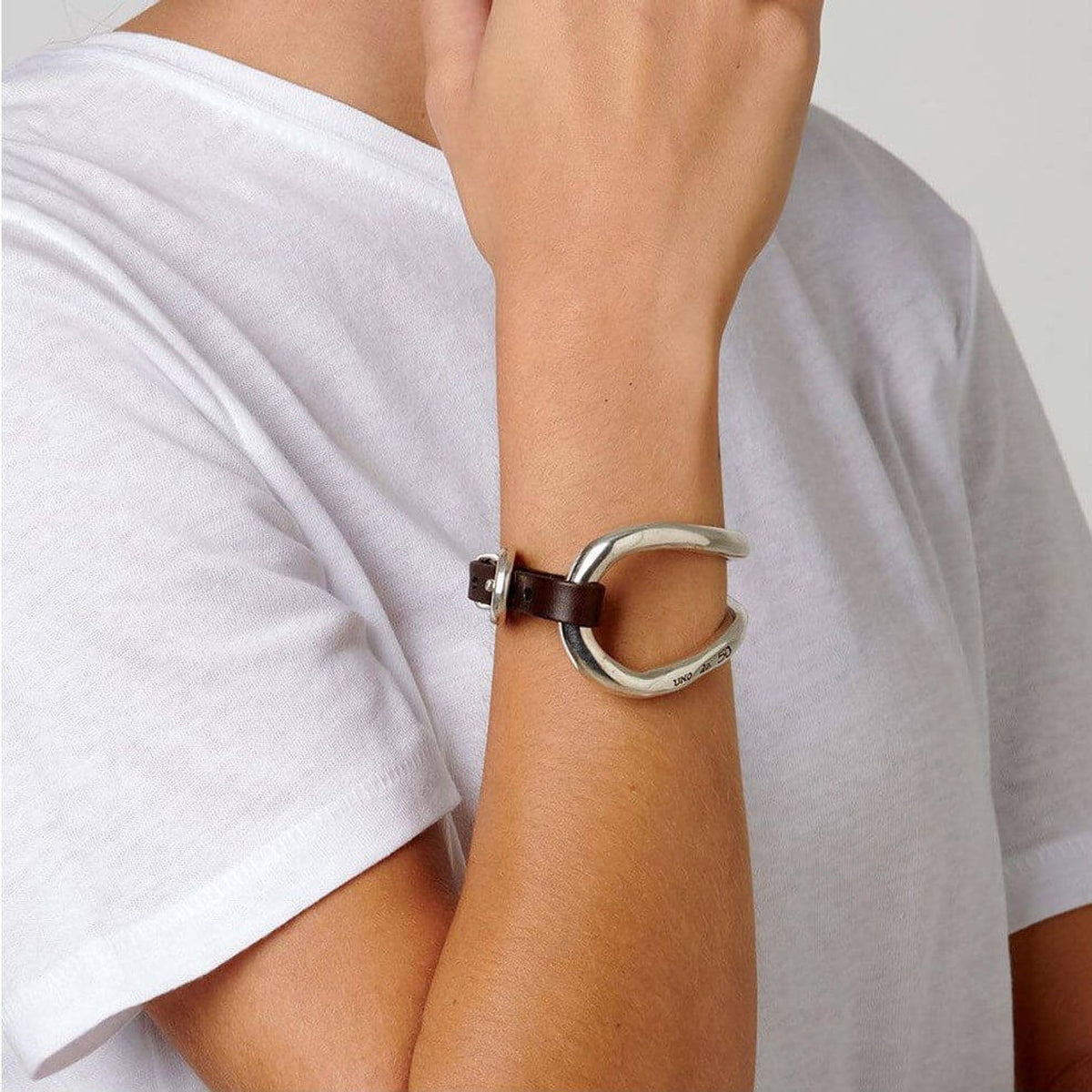 Unode50- Bite bracelet silver