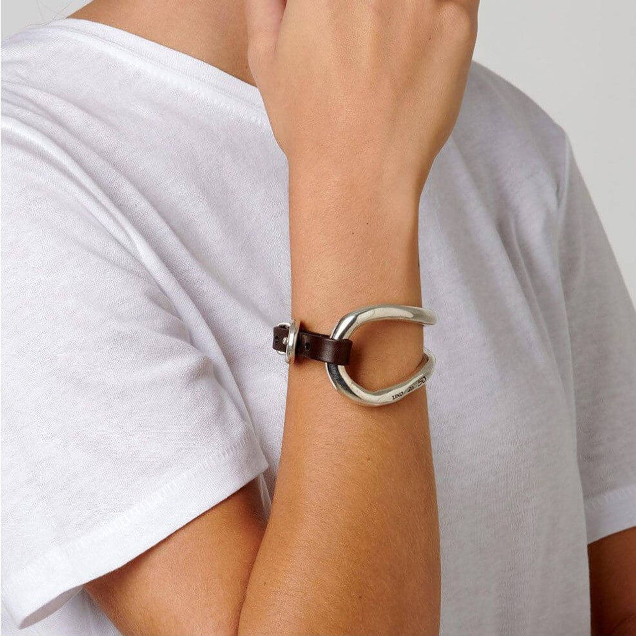Unode50- Bite bracelet silver